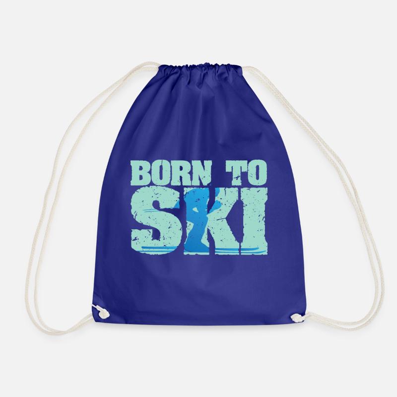 Ski - Born To Ski - Turnbeutel - Königsblau