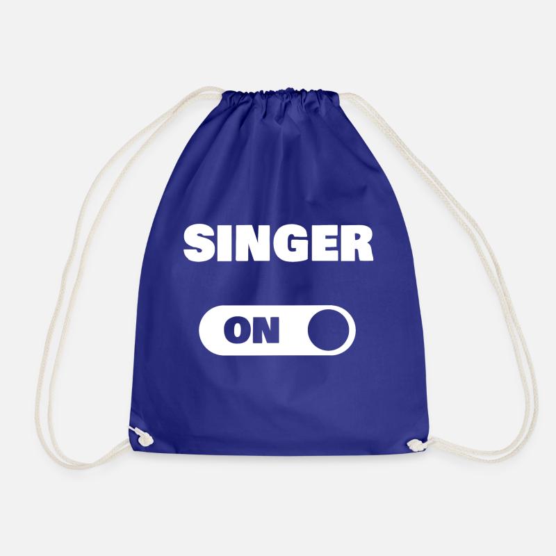 On singer as singer - Drawstring Bag - royal blue