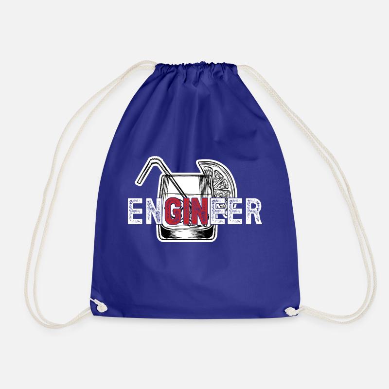 enGINeer haha funny dude Artboard 1 - Drawstring Bag - royal blue