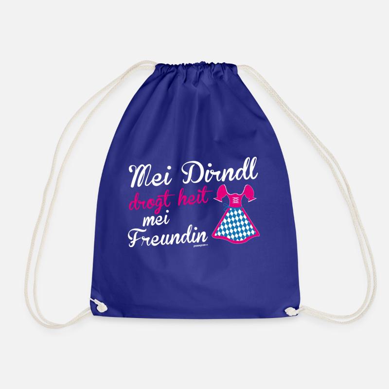 Dirndl drogt Freundin - Turnbeutel - Königsblau