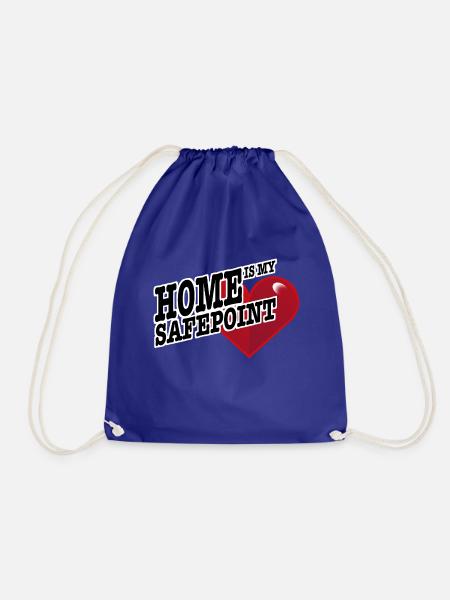 Home is my Safepoint - Zuhause - Turnbeutel - Königsblau