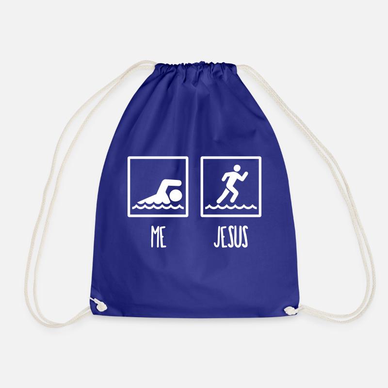 Walking over Water Jesus Geschenk - Turnbeutel - Königsblau