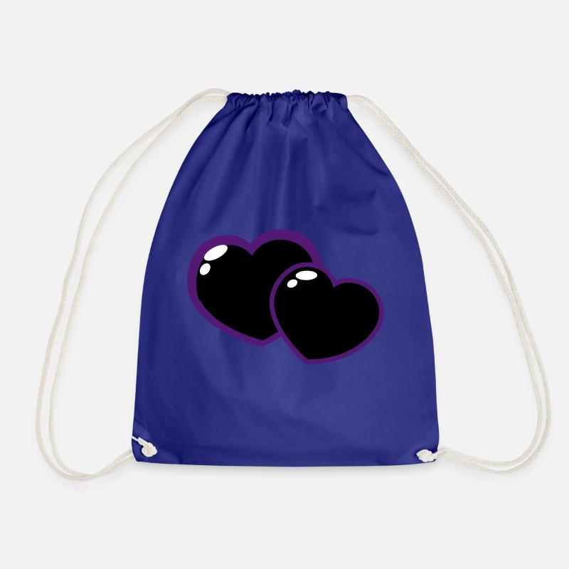 Heart - Drawstring Bag - royal blue