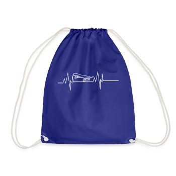 Rythme cardiaque du patineur - Sac de sport léger - bleu roi - Devant