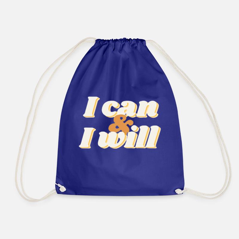 I can I will - Turnbeutel - Königsblau