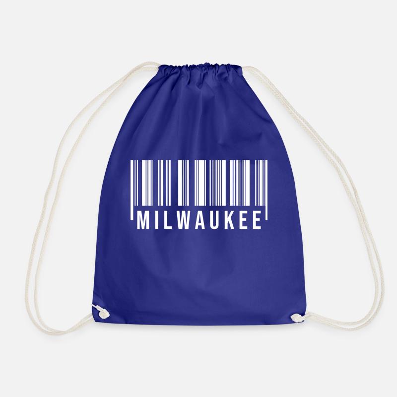 Milwaukee Barcode - Drawstring Bag - royal blue