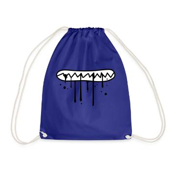 manger la faim visage mordre les dents croquer à - Sac de sport léger - bleu roi - Devant