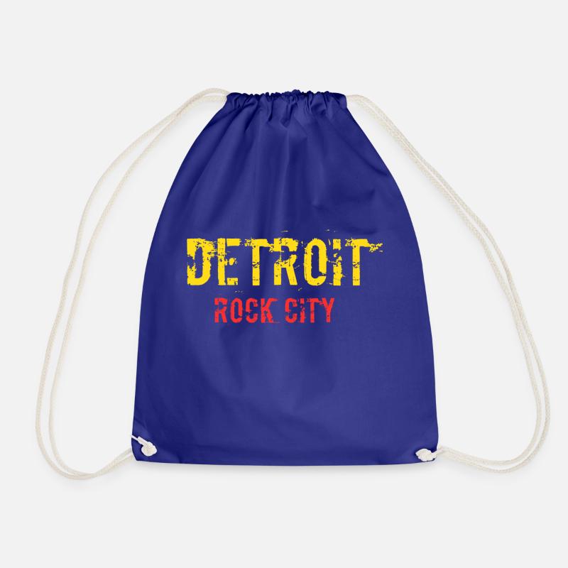 Detroit design - Drawstring Bag - royal blue