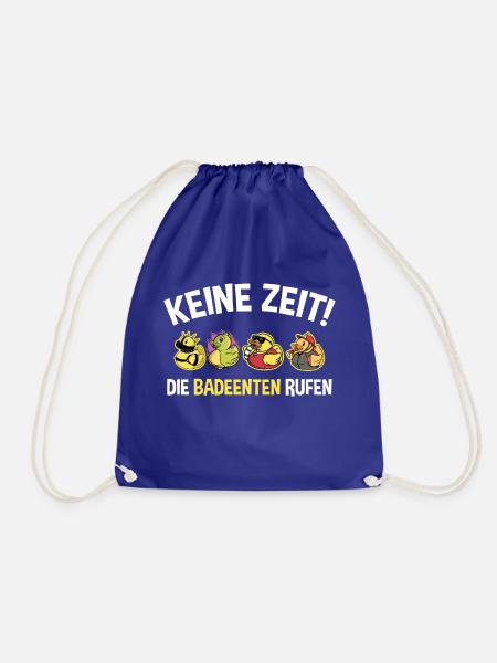 Ente Quitscheente Badeenten - Turnbeutel - Königsblau