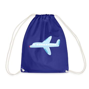 Flugzeug - Turnbeutel - Königsblau - Vorne