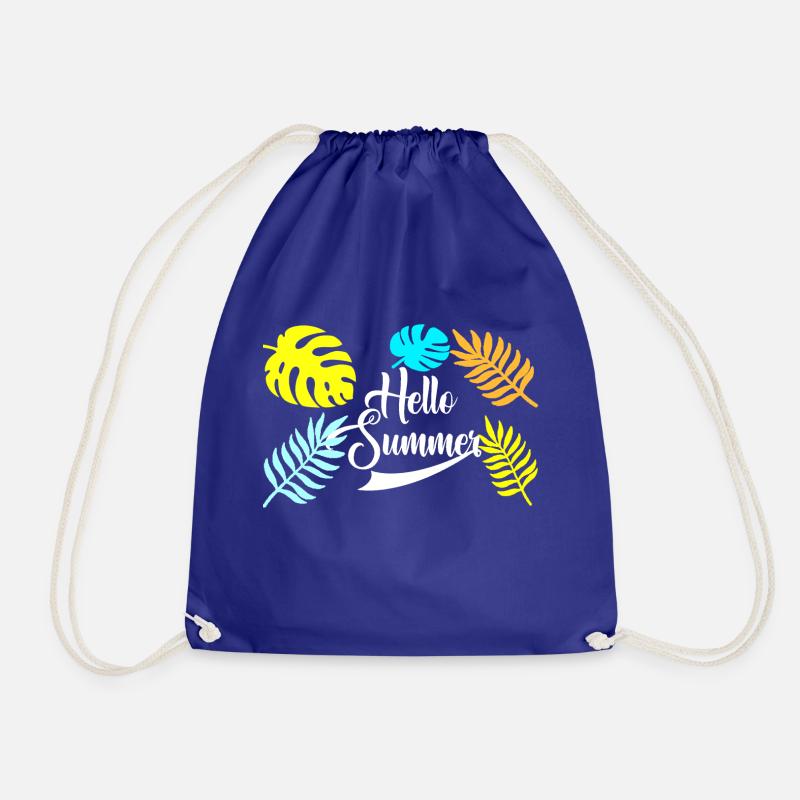 Hello Summer - Drawstring Bag - royal blue