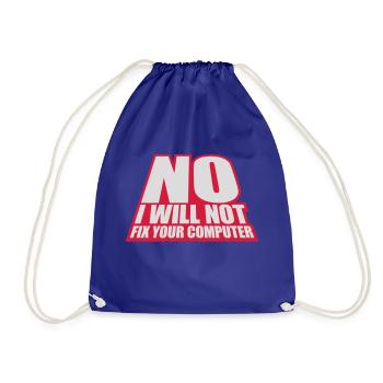 Ne pas réparer votre ordinateur - Sac de sport léger - bleu roi - Devant