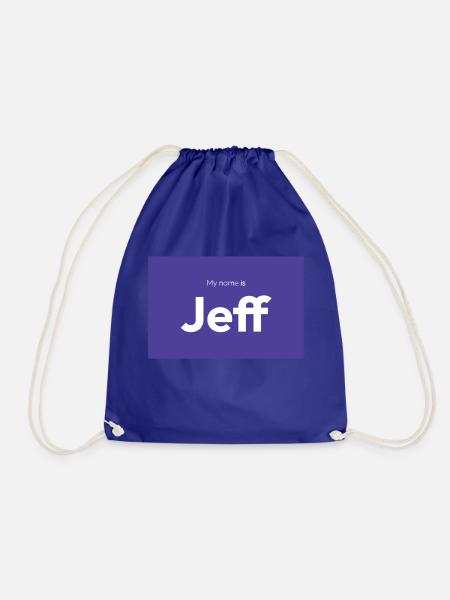 My name is Jeff - Turnbeutel - Königsblau