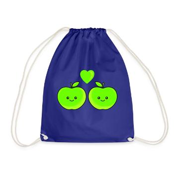 apfel love - Turnbeutel - Königsblau - Vorne