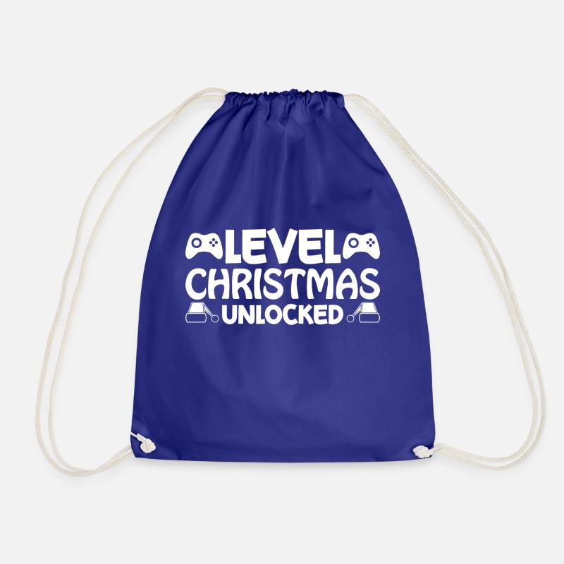 Christmas Level unlocked - Drawstring Bag - royal blue
