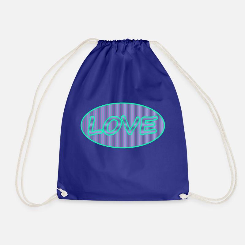 Love - Drawstring Bag - royal blue