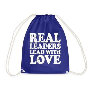 Les vrais leaders dirigent avec amour - Sac de sport léger - bleu roi - Devant