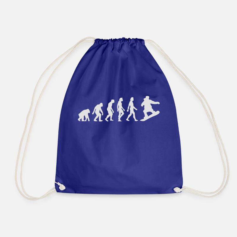 The Evolution Of Snowboarding - Drawstring Bag - royal blue