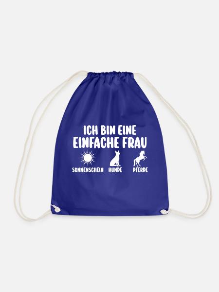 Reiten Hunde Reiter Pferd Pferde - Turnbeutel - Königsblau