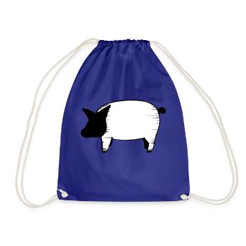 Pig Pigs Pigs Animal Animals Vector 7 - Drawstring Bag - royal blue - Front
