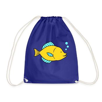 Bande dessinée de poisson - Sac de sport léger - bleu roi - Devant