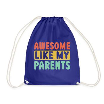 Great as my parents - Drawstring Bag - royal blue - Front