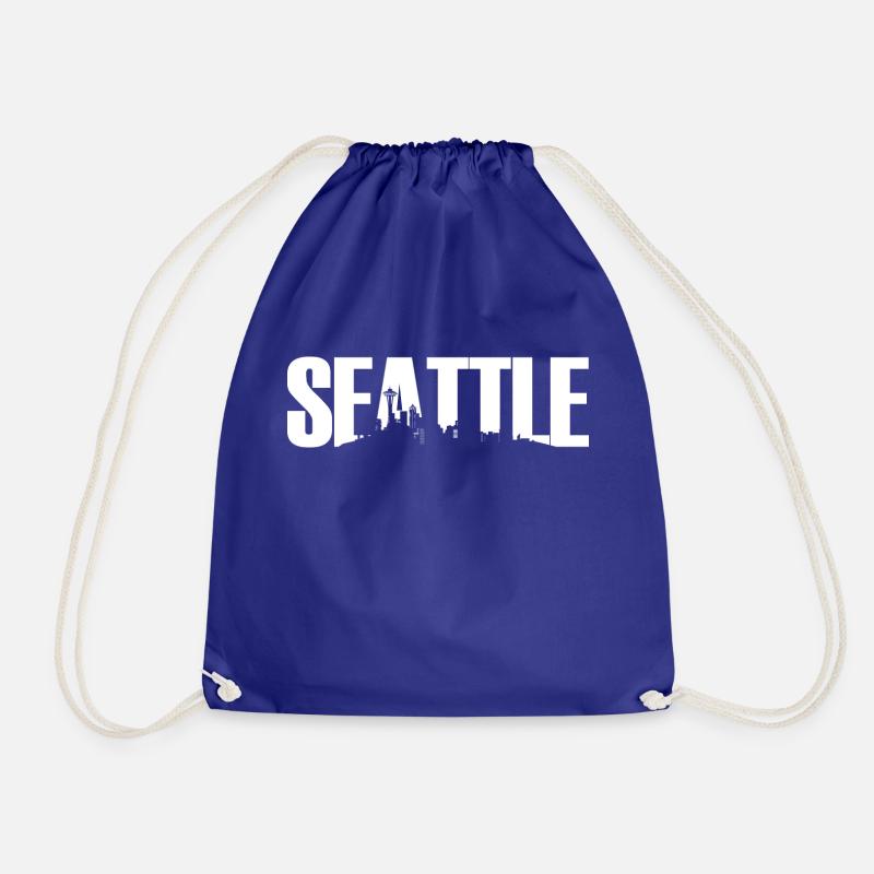 SEATTLE, Washington, USA, Skyline - Turnbeutel - Königsblau