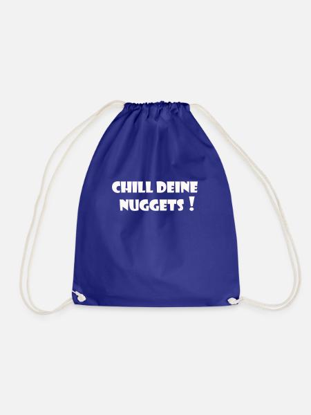 Chill deine Nuggets - Turnbeutel - Königsblau