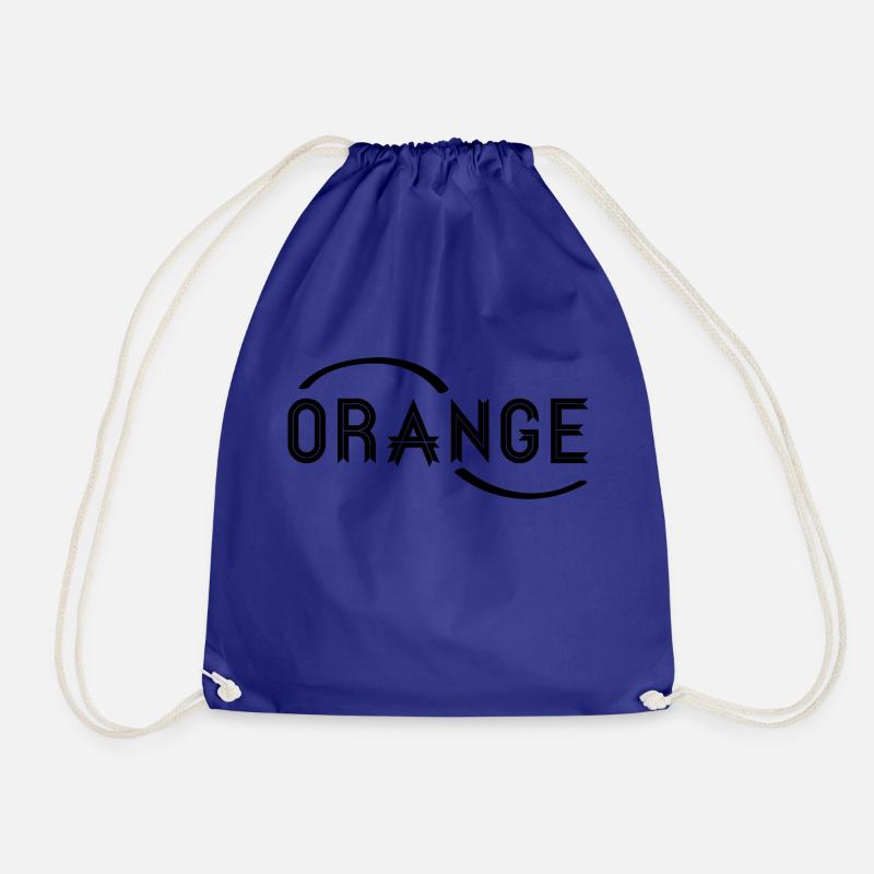orange - Drawstring Bag - royal blue