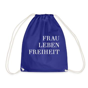 Frau Leben Freiheit Iran - Turnbeutel - Königsblau - Vorne