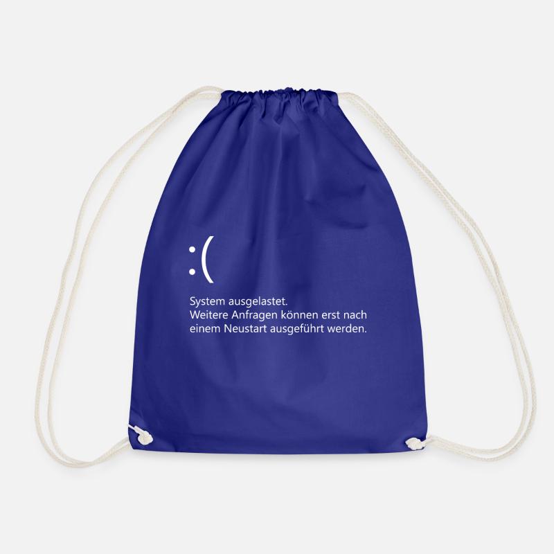 System ausgelastet - Windows Fehler - Turnbeutel - Königsblau