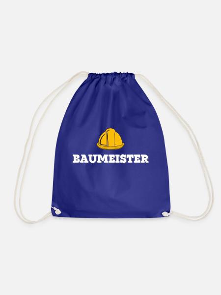 Baumeister Bauarbeiter Handwerker Geschenkidee - Turnbeutel - Königsblau