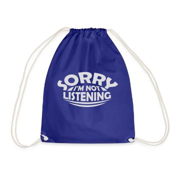 désolé de ne pas écouter - Sac de sport léger - bleu roi - Devant