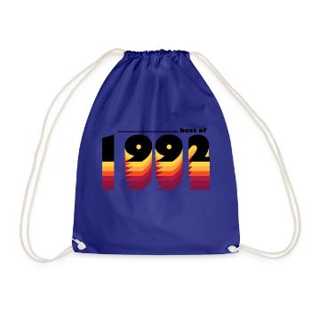 Vintage Timeless Style von 1992 - 33. Geburtstag - Turnbeutel - Königsblau - Vorne