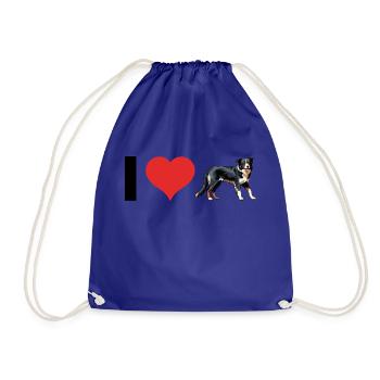 i Love Australian Shepherd - Pet Dog Design - Turnbeutel - Königsblau - Vorne