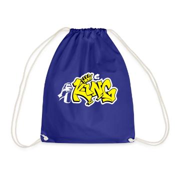 King graffiti - Drawstring Bag - royal blue - Front