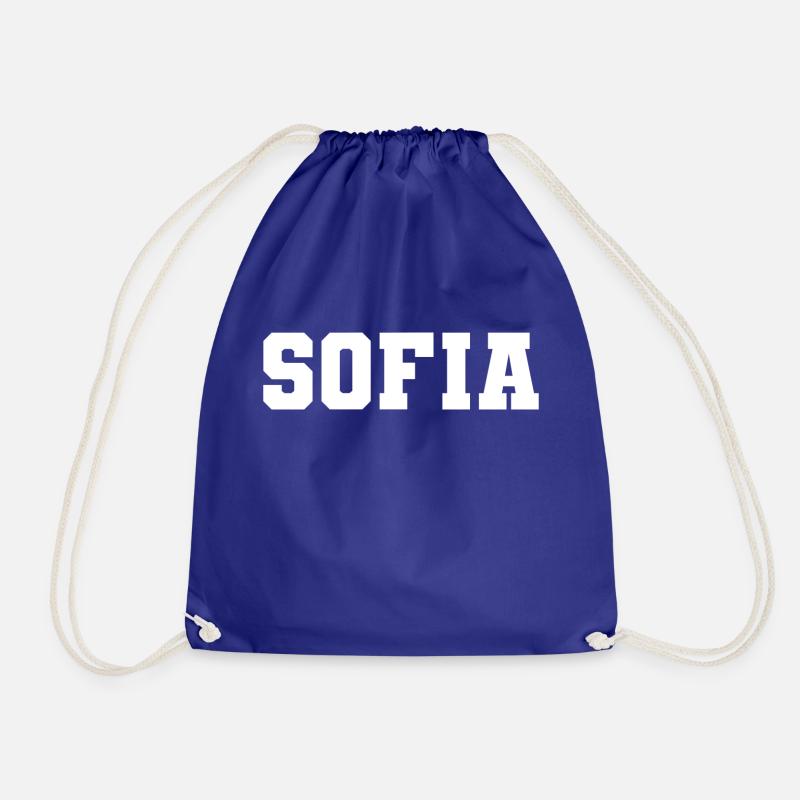Imię - Sofia - Worek gimnastyczny - błękit królewski