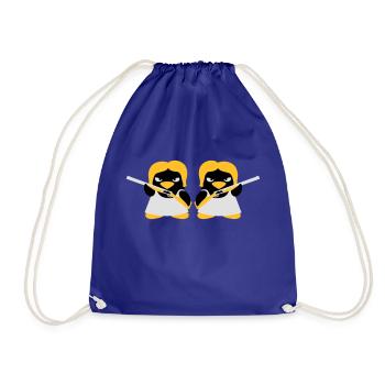 Shotgun Penguin Girls - Drawstring Bag - royal blue - Front