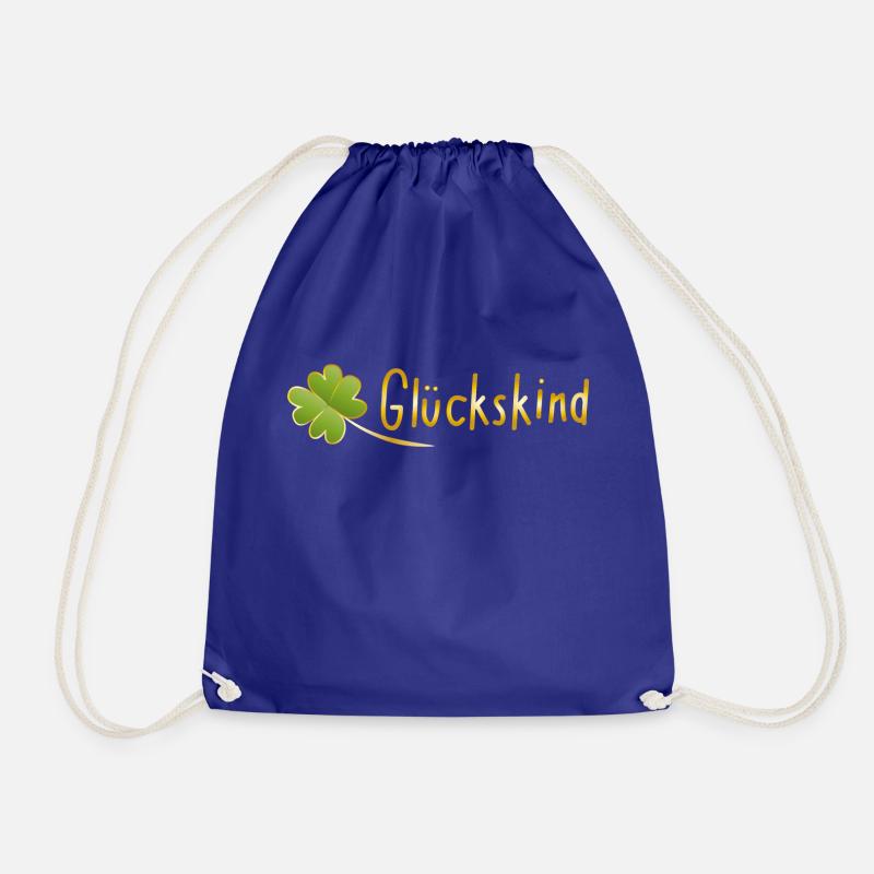 Glücksklee Glückskind - Turnbeutel - Königsblau