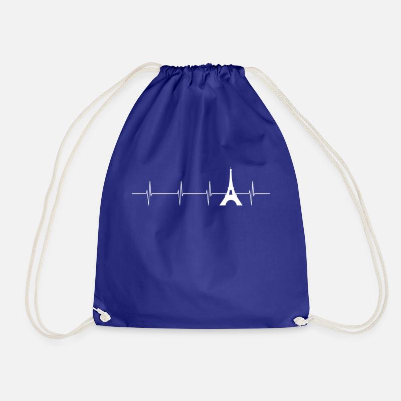 I love Paris and the Eiffel Tower - Drawstring Bag - royal blue