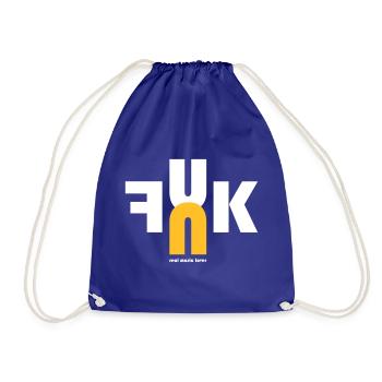FUNK - real music lover - musician - band - Drawstring Bag - royal blue - Front