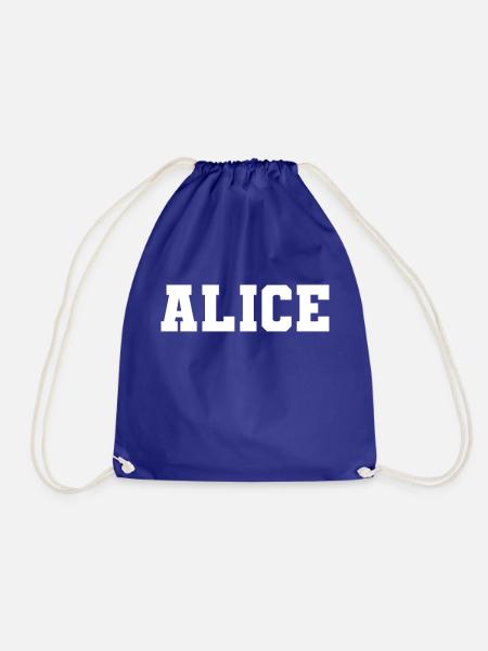 Name - Alice - Turnbeutel - Königsblau
