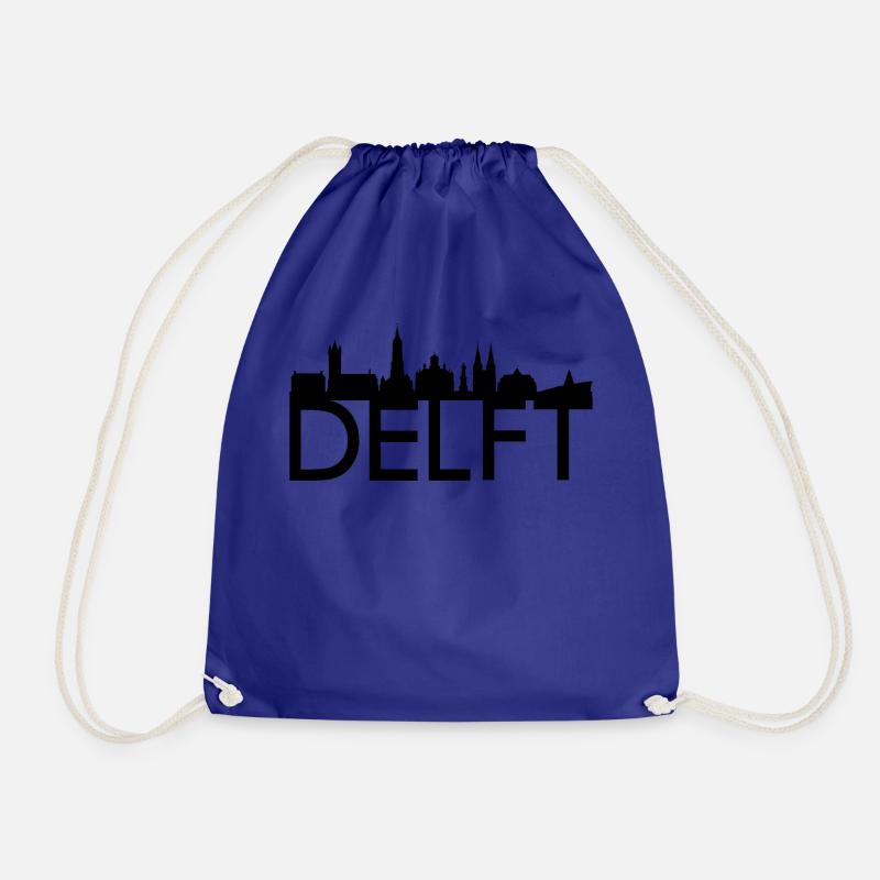 Delft Niederlande Skyline Geschenk Idee - Turnbeutel - Königsblau