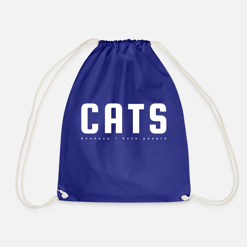 Cats - Drawstring Bag - royal blue