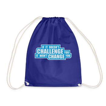 Séance d’entraînement Fitness Motivation Citation - Sac de sport léger - bleu roi - Devant