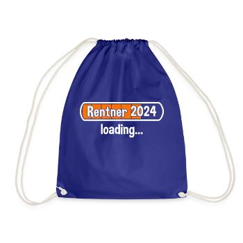 Rentner 2024 Loading... Rente 2024 - Turnbeutel - Königsblau - Vorne