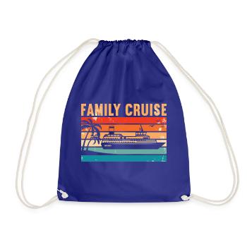 Family Cruise - Drawstring Bag - royal blue - Front