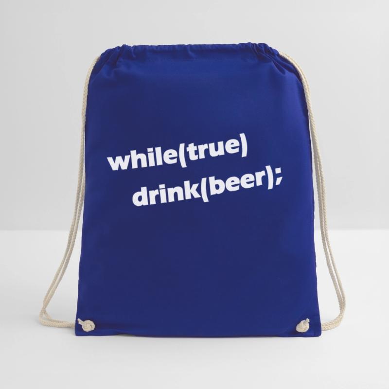 Computer Science IT Software Program for Beer Parties Drawstring Bag