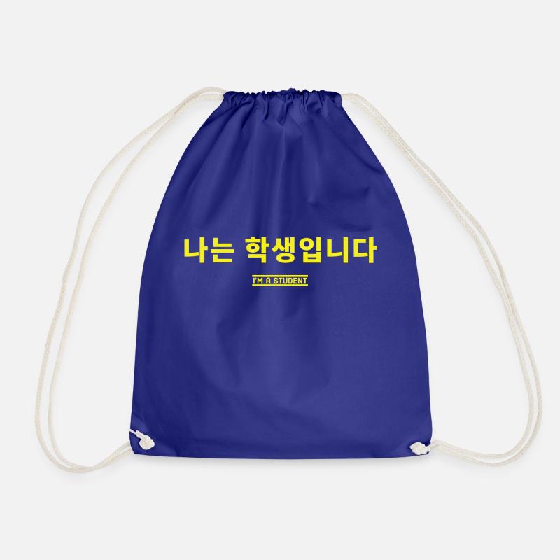 Koreanisch - Turnbeutel - Königsblau