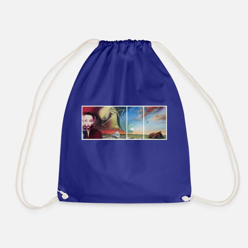 Surreal Painting / DECOE - Drawstring Bag - royal blue